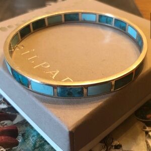 Rare Silpada Sterling Silver Turquoise Magnesite Bracelet
